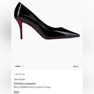 Christian Louboutin Miss Z 80MM Patent Leather Pumps size 42